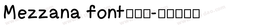 Mezzana font生成器字体转换